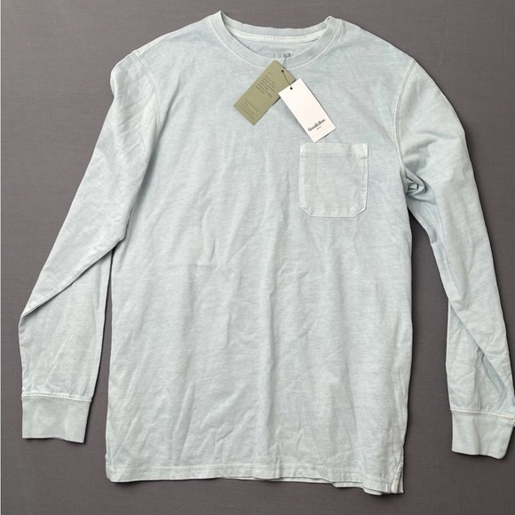 Goodfellow & Co Men's Soft Blue Long Sleeve Tee - Picture 1 of 6
